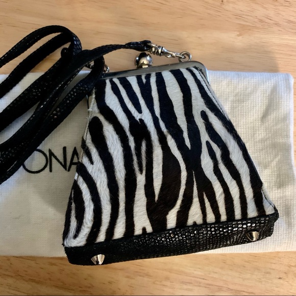 Donald J. Pliner Zebra Crossbody Mini Bag - Picture 2 of 7